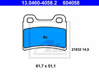 Set placute frana,frana disc FORD ESCORT Mk VII limuzina (GAL, AFL) (1995 - 1999) ATE 13.0460-4058.2