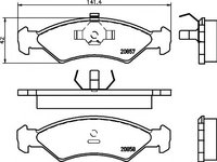 Set placute frana,frana disc FORD FIESTA Mk II (FBD), FORD FIESTA caroserie (WFVT), FORD FIESTA caroserie (FVD) - HELLA PAGID 8DB 355 007-311