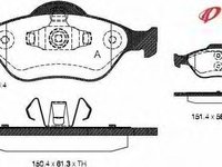 Set placute frana,frana disc FORD FIESTA Mk IV (JA_, JB_), MAZDA SOHO III (JASM, JBSM), FORD COURIER caroserie (J5_, J3_) - METZGER 0766.00