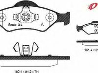 Set placute frana,frana disc FORD FIESTA Mk IV (JA_, JB_), FORD COURIER caroserie (J5_, J3_), FORD KA (RB_) - METZGER 0765.00