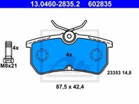 Set placute frana,frana disc FORD FIESTA V (JH, JD) (2001 - 2010) ATE 13.0460-2835.2 piesa NOUA