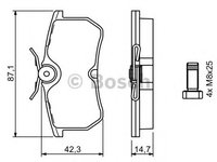 Set placute frana,frana disc FORD FIESTA V (JH_, JD_) (2001 - 2010) BOSCH 0 986 494 011