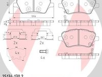 Set placute frana,frana disc FORD FIESTA VI, FORD FIESTA Van, FORD B-MAX - ZIMMERMANN 25134.170.2