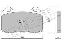 Set placute frana,frana disc FORD FOCUS (DAW, DBW) (1998 - 2007) METELLI 22-0251-2 piesa NOUA