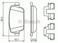 Set placute frana,frana disc FORD FOCUS II (DA_), VOLVO S80 II limuzina (AS), FORD GALAXY (WA6) - BOSCH 0 986 494 639