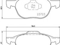 Set placute frana,frana disc FORD FOCUS III Turnier (2010 - 2016) HELLA PAGID 8DB 355 011-191 piesa NOUA