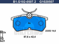 Set placute frana,frana disc FORD FOCUS Limuzina (DFW) (1999 - 2007) GALFER B1.G102-0507.2 piesa NOUA