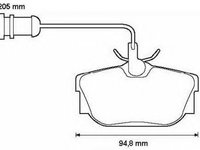 Set placute frana,frana disc FORD GALAXY (WGR) (1995 - 2006) JURID 573049J