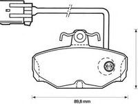 Set placute frana,frana disc FORD GRANADA I (GAE, GGE), FORD GRANADA Mk III limuzina (GGE), FORD SIERRA hatchback (GBC, GBG) - JURID 571855J