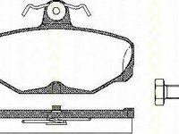 Set placute frana,frana disc FORD GRANADA I (GAE, GGE), FORD GRANADA Mk III limuzina (GGE), FORD SIERRA hatchback (GBC, GBG) - TRISCAN 8110 16869