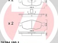 Set placute frana,frana disc FORD GRANADA I (GAE, GGE), FORD GRANADA Mk III limuzina (GGE), FORD MONDEO (GBP) - ZIMMERMANN 21394.180.1