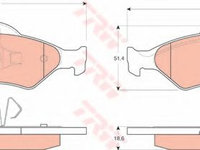 Set placute frana,frana disc FORD KA Van (RB) (2002 - 2005) TRW GDB1418