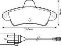 Set placute frana,frana disc FORD MONDEO (GBP), FORD MONDEO combi (BNP), FORD MONDEO Mk II (BAP) - STOP 571755S