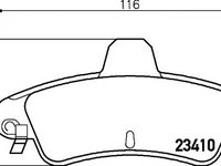 Set placute frana,frana disc FORD MONDEO (GBP), FORD MONDEO combi (BNP), FORD MONDEO Mk II (BAP) - HELLA PAGID 8DB 355 012-191