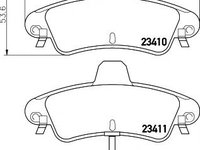 Set placute frana,frana disc FORD MONDEO (GBP), FORD MONDEO combi (BNP), FORD MONDEO Mk II (BAP) - HELLA PAGID 8DB 355 012-201