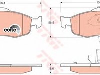 Set placute frana,frana disc FORD MONDEO II Combi (BNP) (1996 - 2000) TRW GDB1108 piesa NOUA