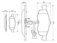 Set placute frana,frana disc FORD MONDEO II Combi (BNP) (1996 - 2000) BOSCH 0 986 424 359 piesa NOUA