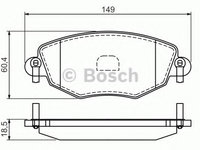 Set placute frana,frana disc FORD MONDEO III (B5Y) (2000 - 2007) BOSCH 0 986 494 026 piesa NOUA