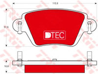 Set placute frana,frana disc FORD MONDEO Mk III (B5Y) (2000 - 2007) TRW GDB1525DTE