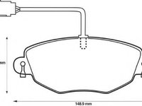 Set placute frana,frana disc FORD MONDEO Mk III limuzina (B4Y), FORD MONDEO Mk III (B5Y), FORD MONDEO Mk III combi (BWY) - JURID 573020J