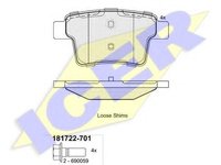 Set placute frana,frana disc FORD MONDEO Mk III limuzina (B4Y), FORD MONDEO Mk III (B5Y), FORD MONDEO Mk III combi (BWY) - ICER 181722-701