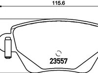 Set placute frana,frana disc FORD MONDEO Mk III limuzina (B4Y), FORD MONDEO Mk III (B5Y), FORD MONDEO Mk III combi (BWY) - HELLA PAGID 8DB 355 009-081