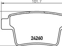 Set placute frana,frana disc FORD MONDEO Mk III limuzina (B4Y), FORD MONDEO Mk III (B5Y), FORD MONDEO Mk III combi (BWY) - HELLA PAGID 8DB 355 012-171