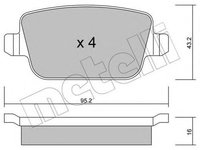 Set placute frana,frana disc FORD S-MAX (WA6) (2006 - 2016) METELLI 22-0780-0 piesa NOUA