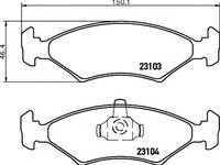 Set placute frana,frana disc FORD SIERRA hatchback (GBC, GBG), FORD SIERRA (GBG, GB4), FORD SIERRA Break (BNC) - HELLA PAGID 8DB 355 008-331