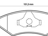 Set placute frana,frana disc FORD SIERRA hatchback (GBC, GBG), FORD SIERRA (GBG, GB4), FORD SIERRA hatchback (GBC) - JURID 571536J