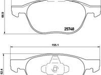 Set placute frana,frana disc FORD TOURNEO CONNECT / GRAND TOURNEO CONNECT Kombi (2013 - 2016) TEXTAR 2574801