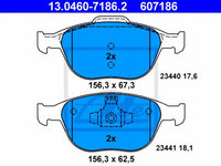 Set placute frana,frana disc FORD TOURNEO CONNECT (2002 - 2020) ATE 13.0460-7186.2