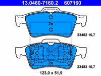 Set placute frana,frana disc FORD TOURNEO CONNECT (2002 - 2020) ATE 13.0460-7160.2