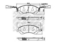 Set placute frana,frana disc FORD TRANSIT bus, FORD TRANSIT caroserie, FORD TRANSIT platou / sasiu - MAPCO 6855