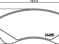 Set placute frana,frana disc FORD TRANSIT bus, FORD TRANSIT caroserie, FORD TRANSIT platou / sasiu - HELLA PAGID 8DB 355 012-771