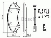 Set placute frana,frana disc FORD TRANSIT bus (2006 - 2016) BOSCH 0 986 494 613