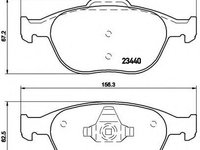 Set placute frana,frana disc FORD TRANSIT CONNECT (P65_, P70_, P80_) (2002 - 2020) BREMBO P 24 058