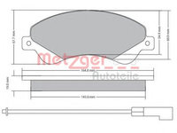 Set placute frana,frana disc FORD TRANSIT platou / sasiu (2006 - 2014) METZGER 1170146 piesa NOUA