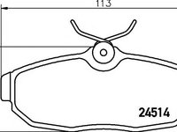 Set placute frana,frana disc FORD USA MUSTANG cupe (C), FORD USA MUSTANG Convertible (C), FORD USA MUSTANG cupe - HELLA PAGID 8DB 355 013-111