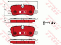 Set placute frana frana disc GDB1632DTE TRW pentru Land rover Discovery Land rover Lr4 Land rover Range rover Nissan Almera Nissan Pulsar Land rover Lr3