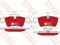 Set placute frana frana disc GDB1643DTE TRW pentru Mercedes-benz R-class Mercedes-benz Gl-class Mercedes-benz G-class