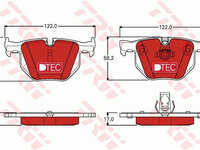 Set placute frana frana disc GDB1727DTE TRW pentru Bmw Seria 5 Bmw Seria 6