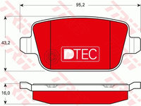 Set placute frana frana disc GDB1732DTE TRW pentru Ford Mondeo Ford Galaxy Ford S-max Volvo S80 Volvo Xc70 Ford Focus Volvo V70 Ford Kuga