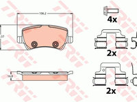 Set placute frana frana disc GDB2125 TRW pentru Volvo V60