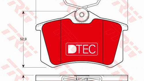 Set placute frana frana disc GDB823DTE TRW pe