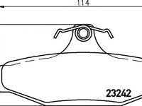 Set placute frana,frana disc HOLDEN CAPRICE limuzina (VQ), HOLDEN COMMODORE limuzina (VL), HOLDEN COMMODORE combi (VB) - TEXTAR 2324204