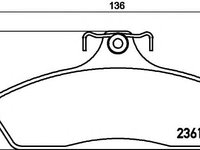 Set placute frana,frana disc HOLDEN CAPRICE limuzina (VQ), HOLDEN COMMODORE limuzina (VL), HOLDEN COMMODORE combi (VB) - TEXTAR 2361401