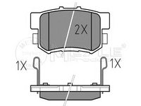 Set placute frana,frana disc HONDA ACCORD Mk IV (CB), HONDA ACCORD Mk IV cupe (CB, CC), HONDA LEGEND cupe (KA3) - MEYLE 025 217 1914/W