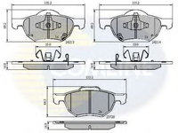 Set placute frana,frana disc HONDA ACCORD VII (CL) (2003 - 2008) COMLINE CBP31195 piesa NOUA