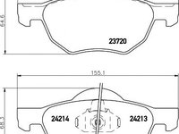 Set placute frana,frana disc HONDA ACCORD VII (CL) (2003 - 2016) TEXTAR 2372001